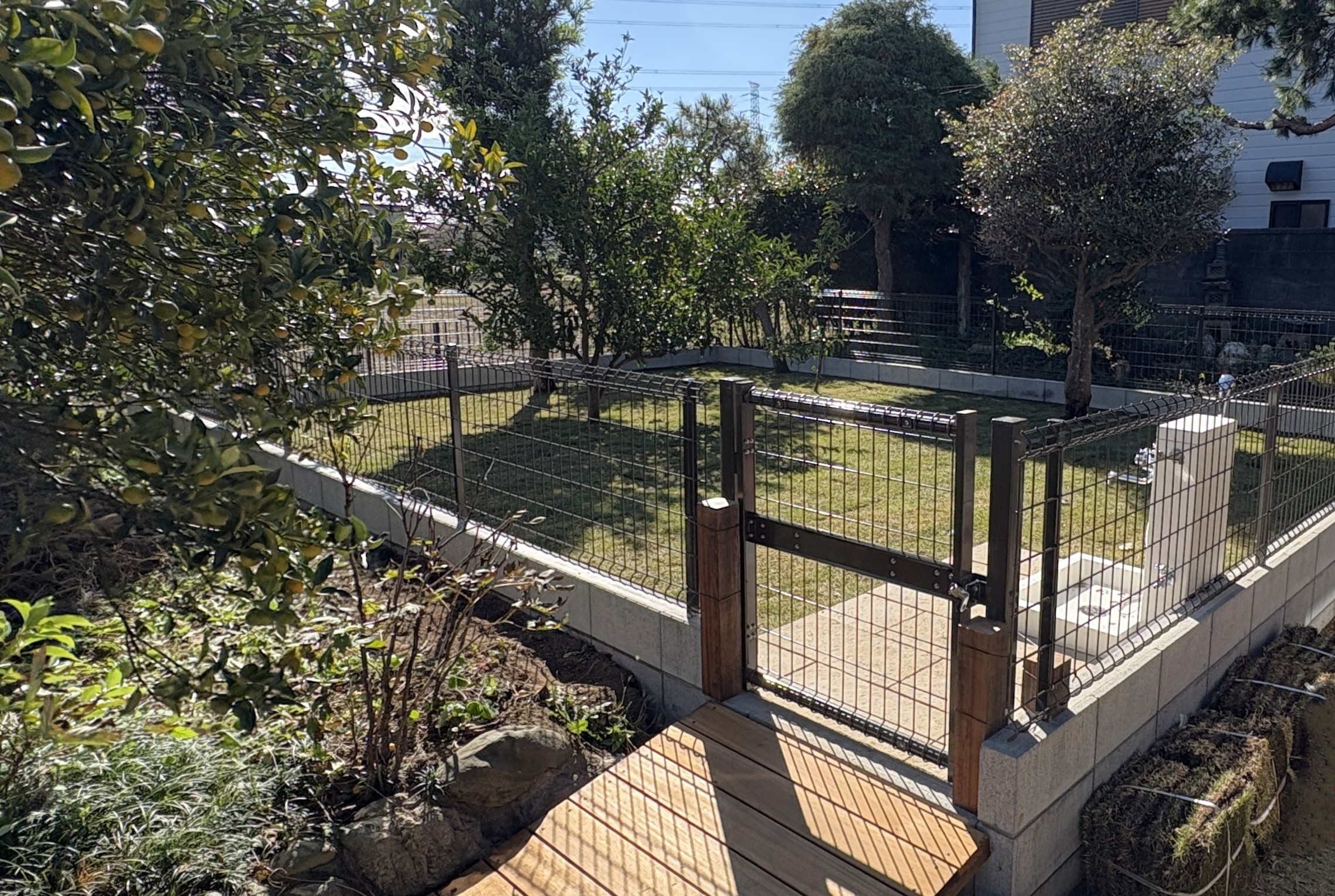 施工後のドッグガーデンの様子