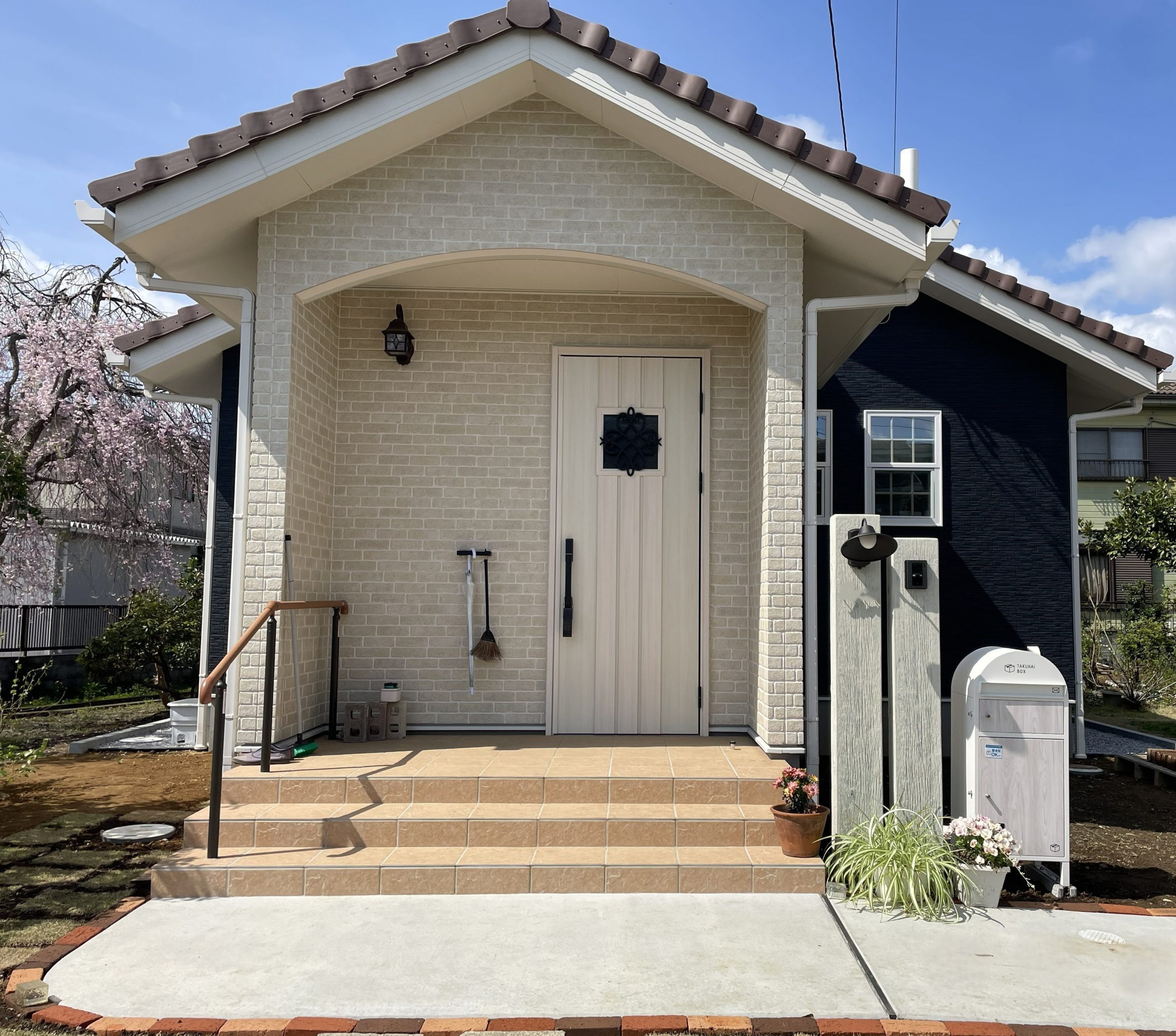 完成した玄関まわりの様子